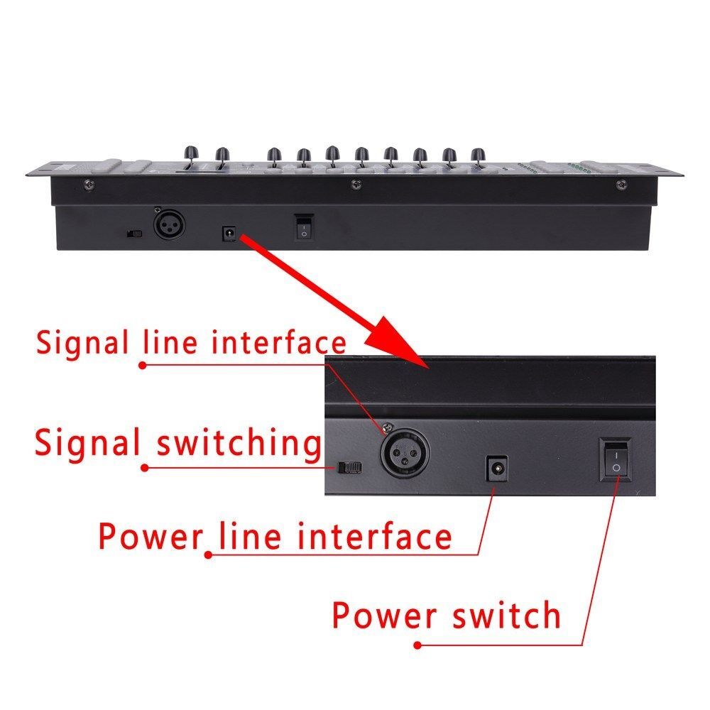DMX 192 Channel Operator Console Controller Lighting Mixer Board For Stage Light