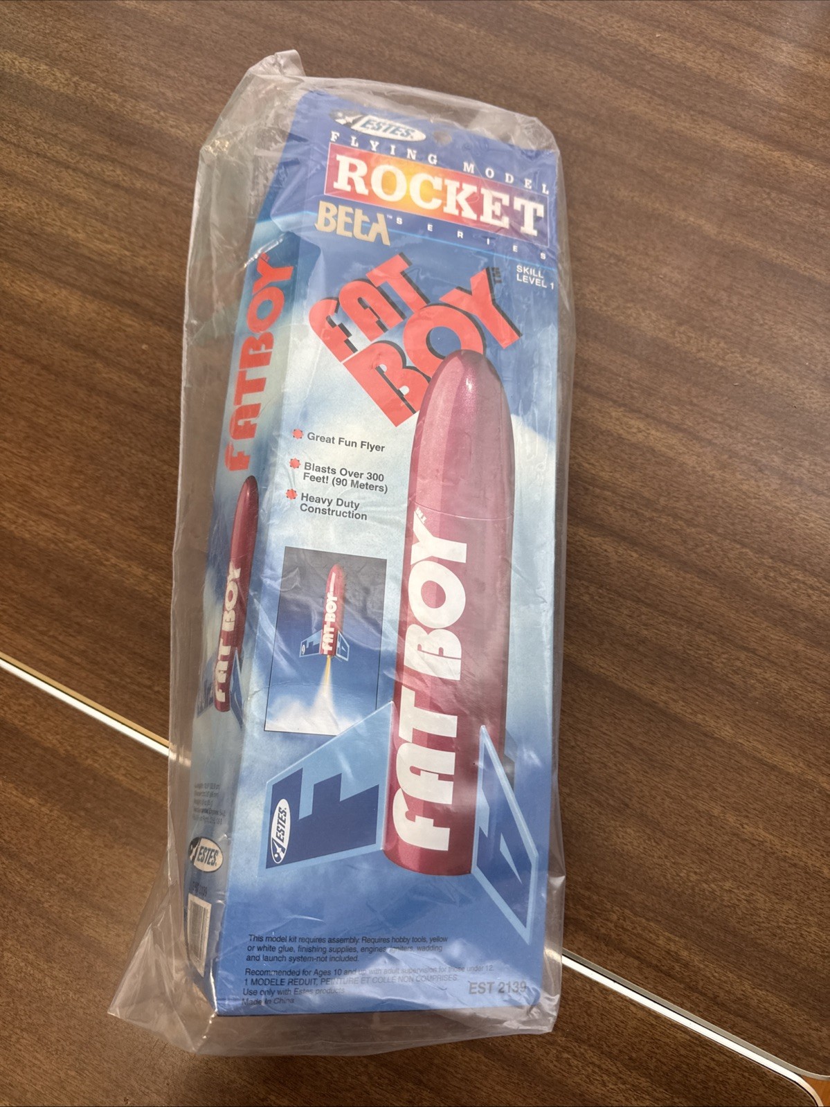 1996 Estes Beta Series Fat Boy  Rocket Kit 2139 Skill Level 1 Vintage Sealed NOS
