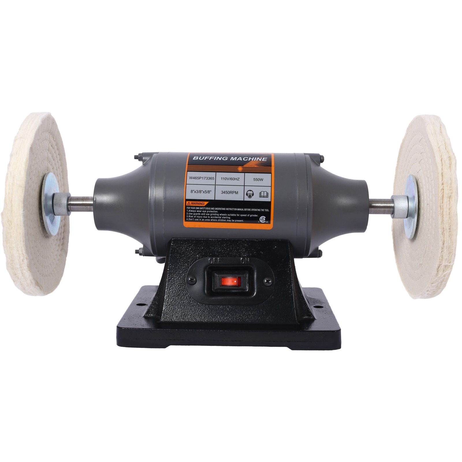Extra Long 6 Inch Electric Polisher Benchtop Buffer Grinder