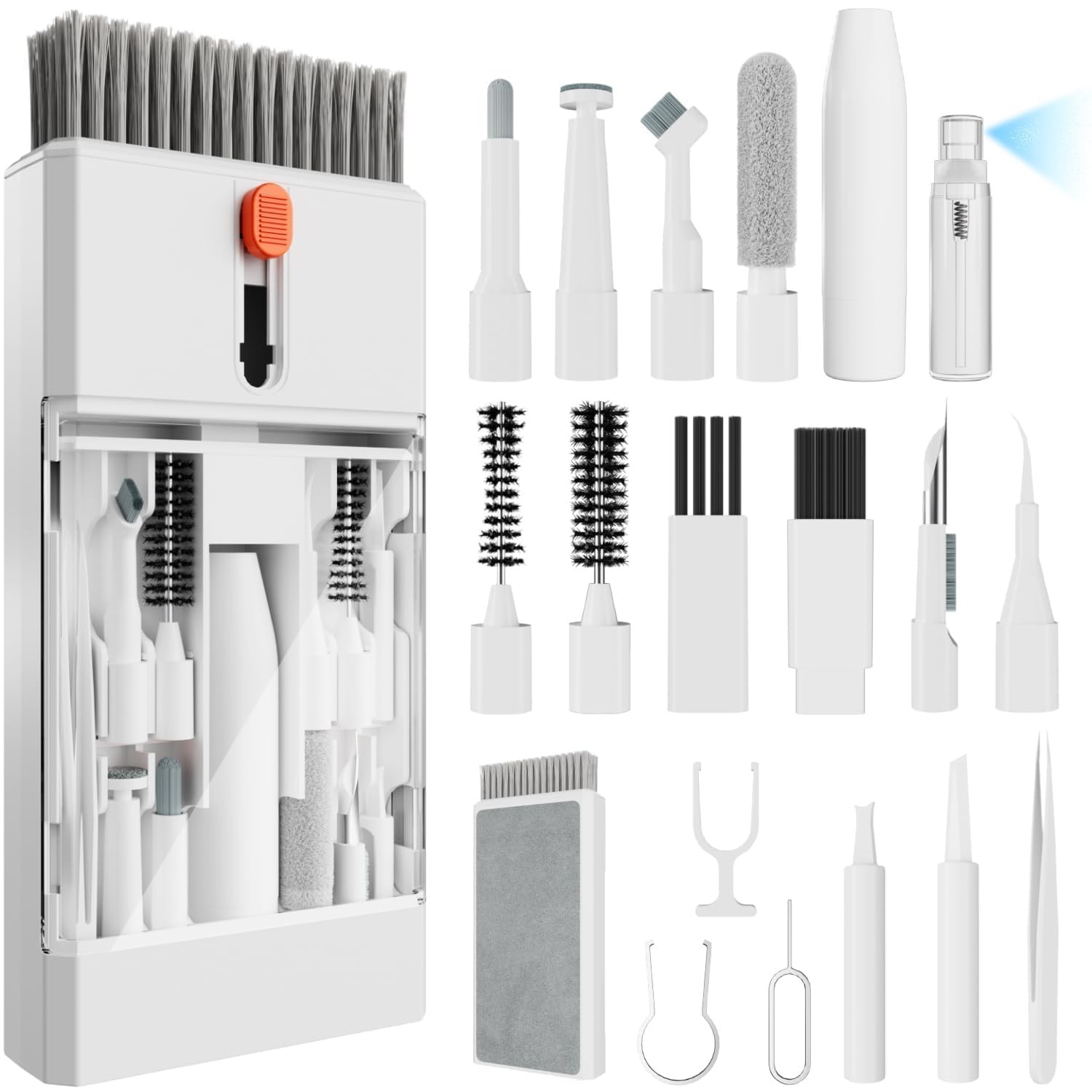 Laptop Cleaning Kit Keyboard Cleaner Brush, 22-in-1 Multi-Function White