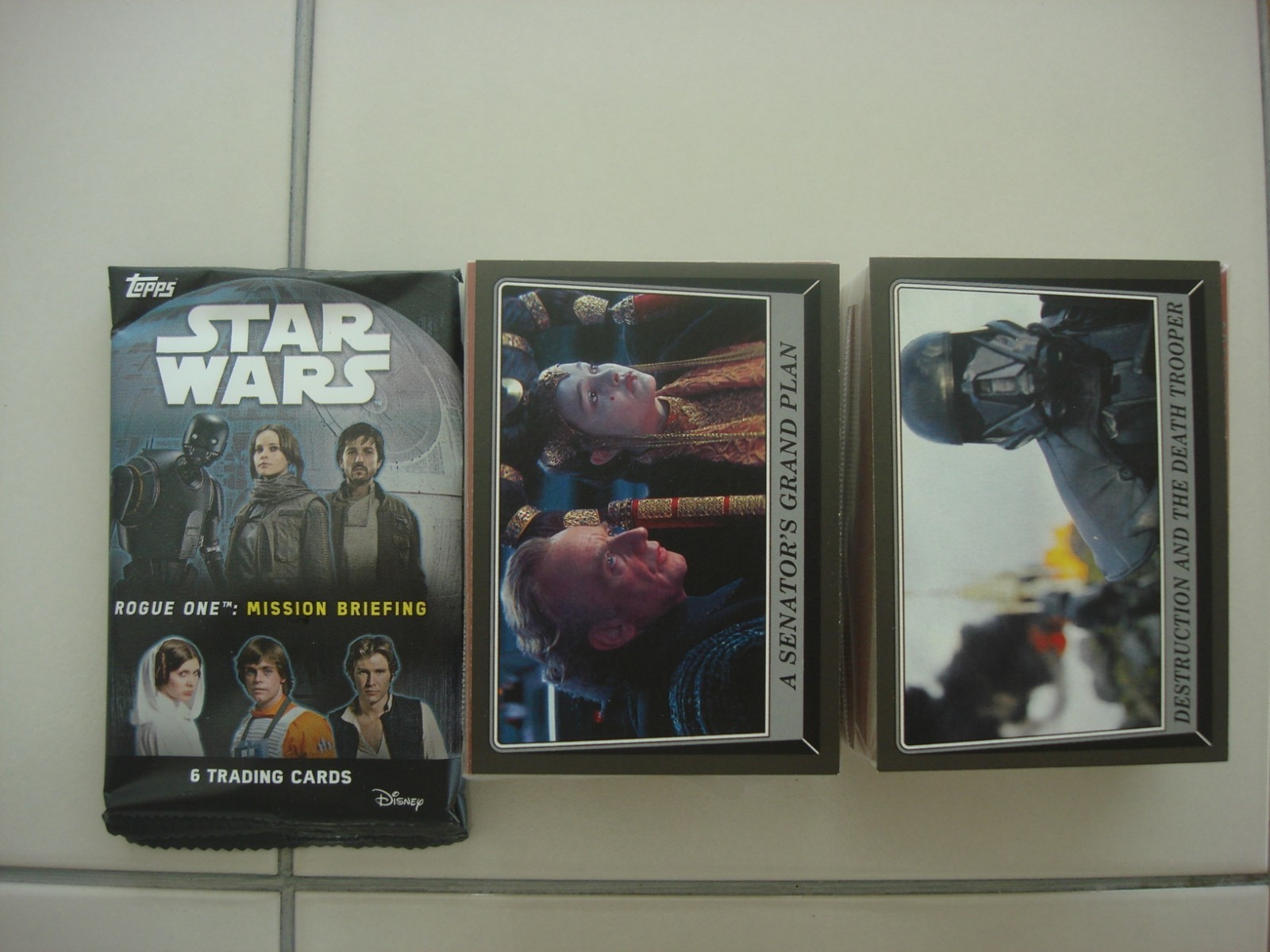 2016 Star Wars Rogue One Mission Briefing 110 Card Black Parallel Death Star Set
