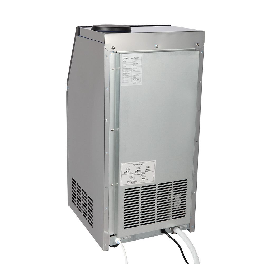 110lbs/24h Commercial Built-in Ice Maker Machine Display Ice Cube Machine 110V