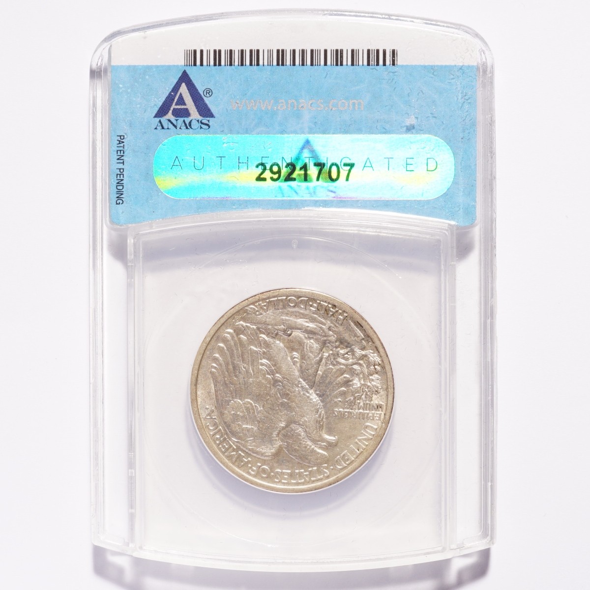 1920-S Liberty Walking Silver Half Dollar ANACS AU50