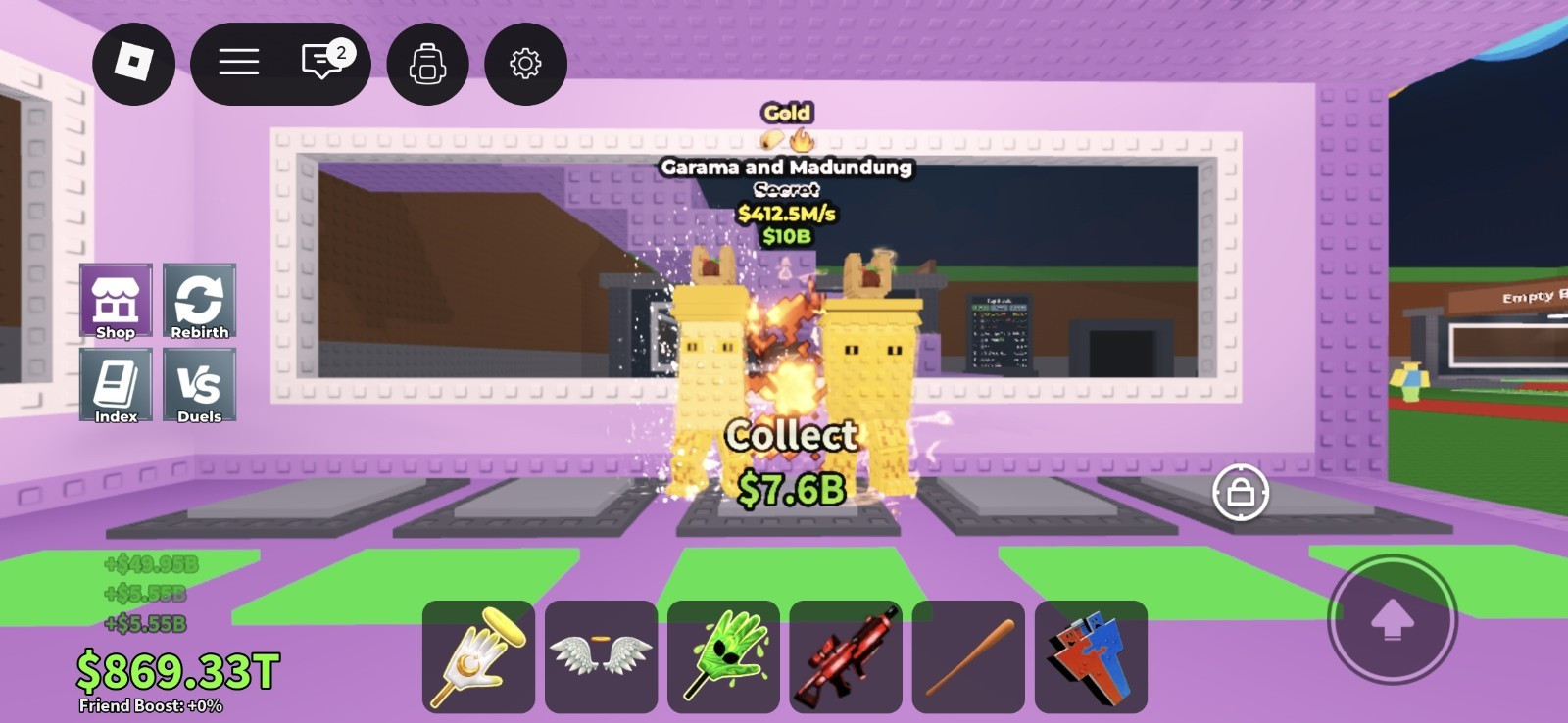 Roblox Gold Carama Madundung Secret In-Game Collectible $412.5M/s $10B