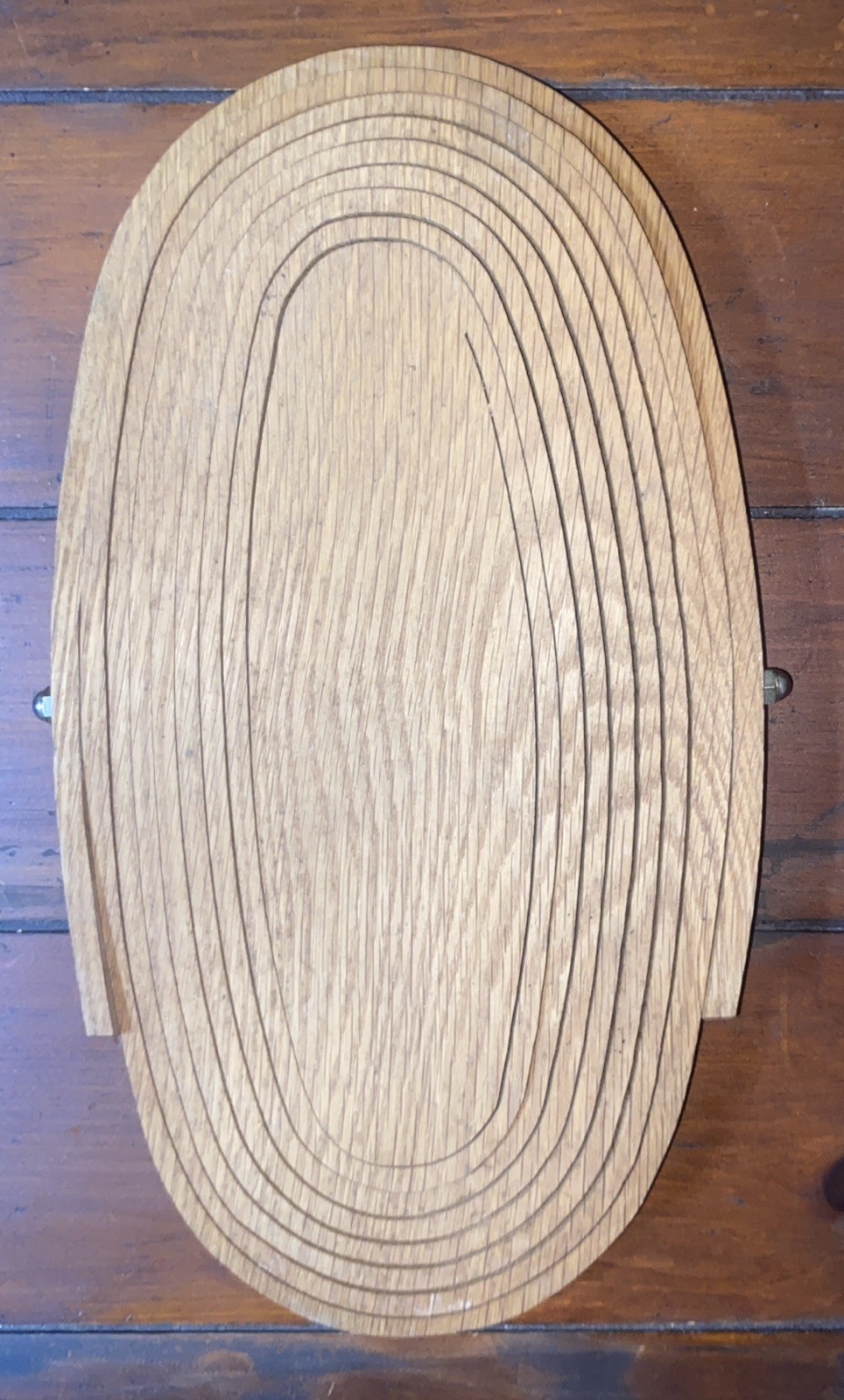 Folding Spiral Collapsible Wooden Farmhouse Basket