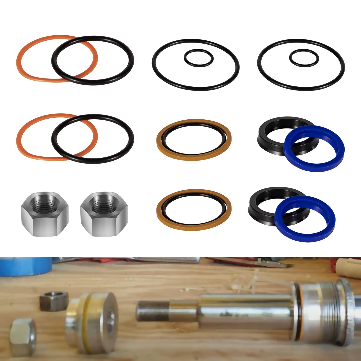 2 sets 6803329 7137769 Hydraulic Lift Cylinder Seal Kit for Bobcat 444, 500, 520
