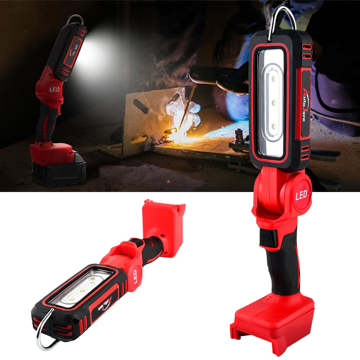 Wireless LED Work Light for Milwaukee M 18 18V Battery w/USB Cordless Outdoor