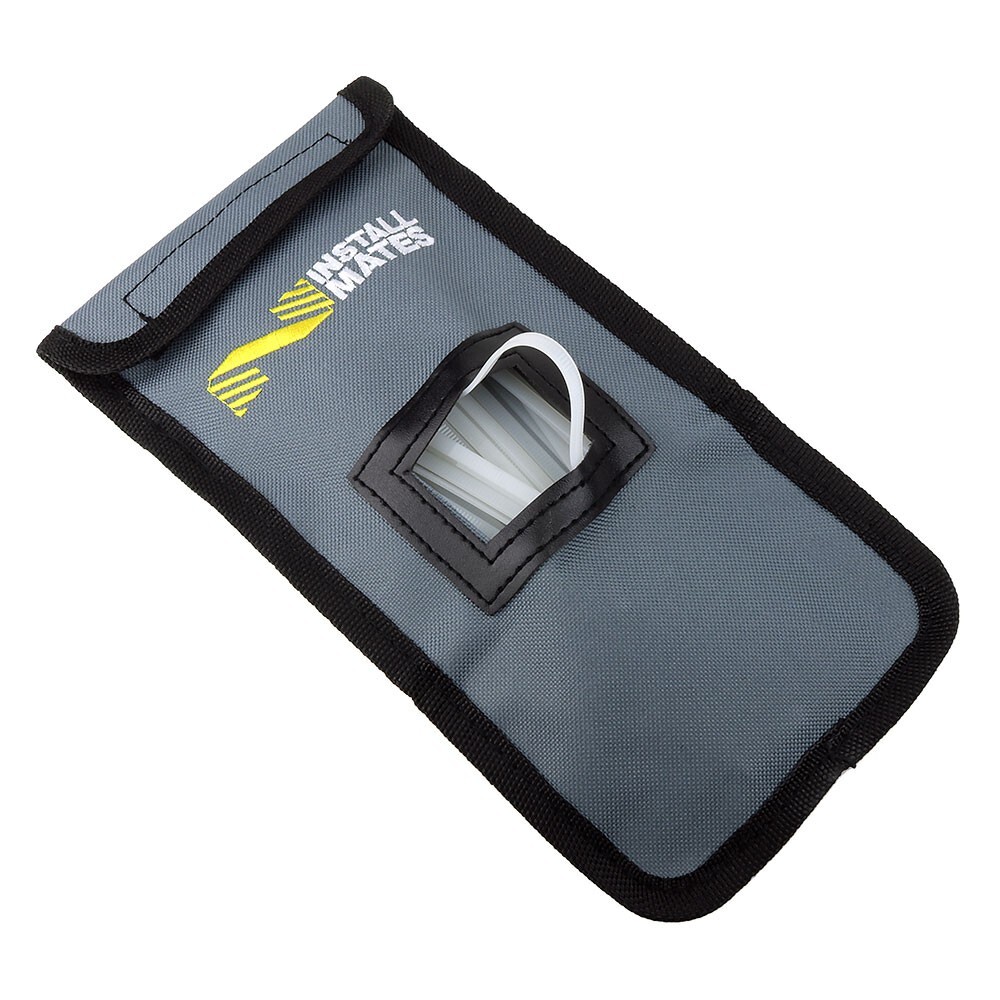 InstallMates™ 7" Cable Tie Storage & Carry Pouch (Gray)