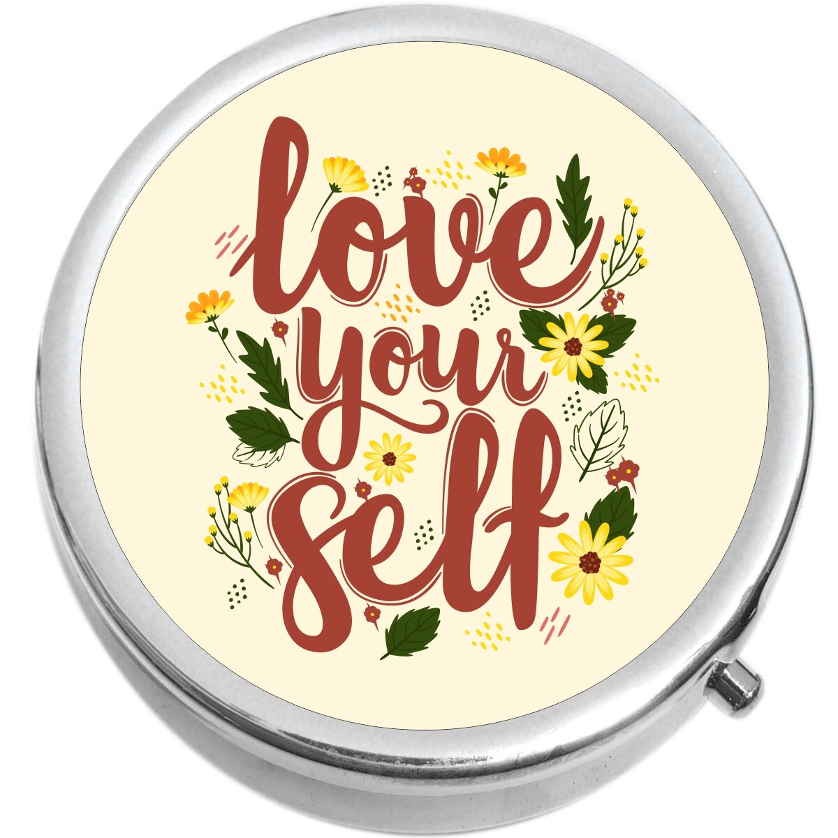 Love Your Self  Medicine Vitamin Compact Pill Box