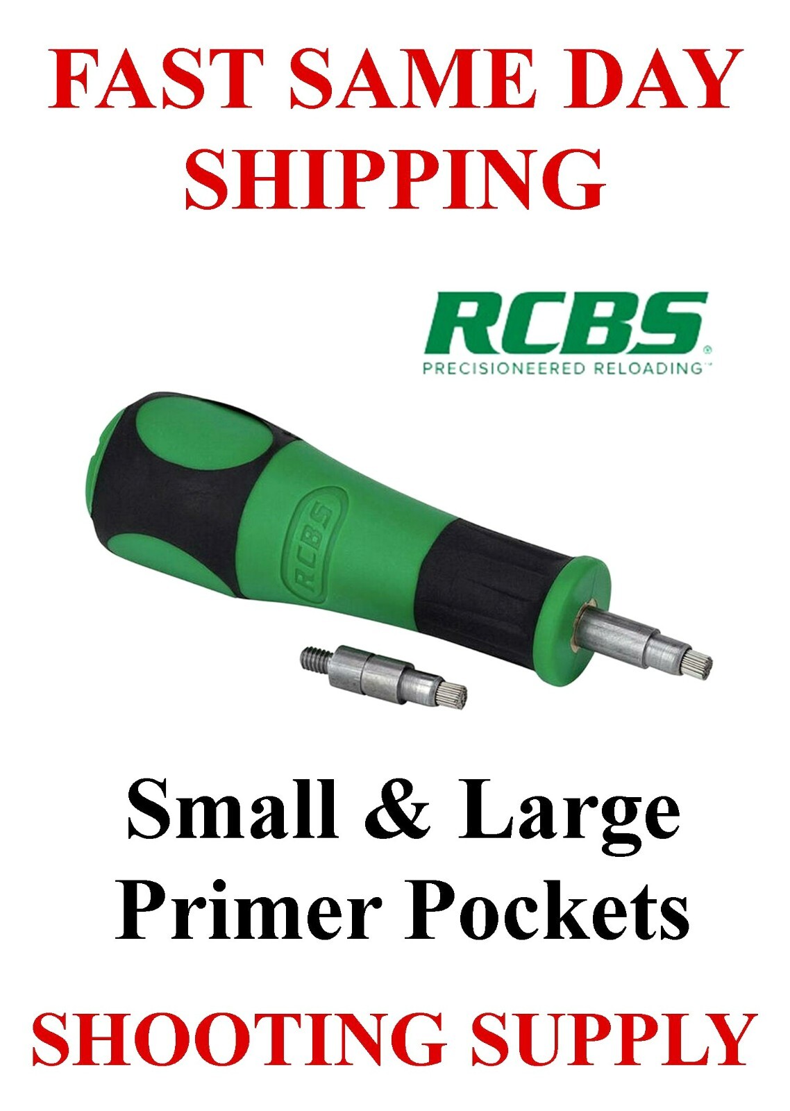 RCBS Primer Pocket Brush Combo Multicaliber Steel 9575 09575 SAME DAY SHIPPING