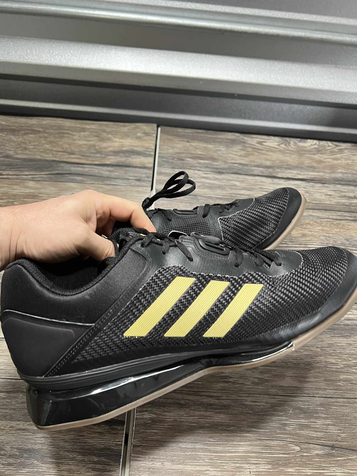 NEW Adidas Leistung 16 II BOA Weightlifting Training Shoes Black Gold 15 CQ1769