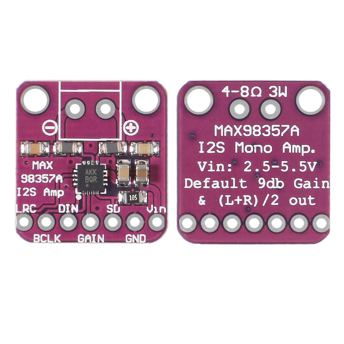 5PCS MAX98357 I2S Audio Amplifier Module,Audio Amplifiers Filterless Class D ...