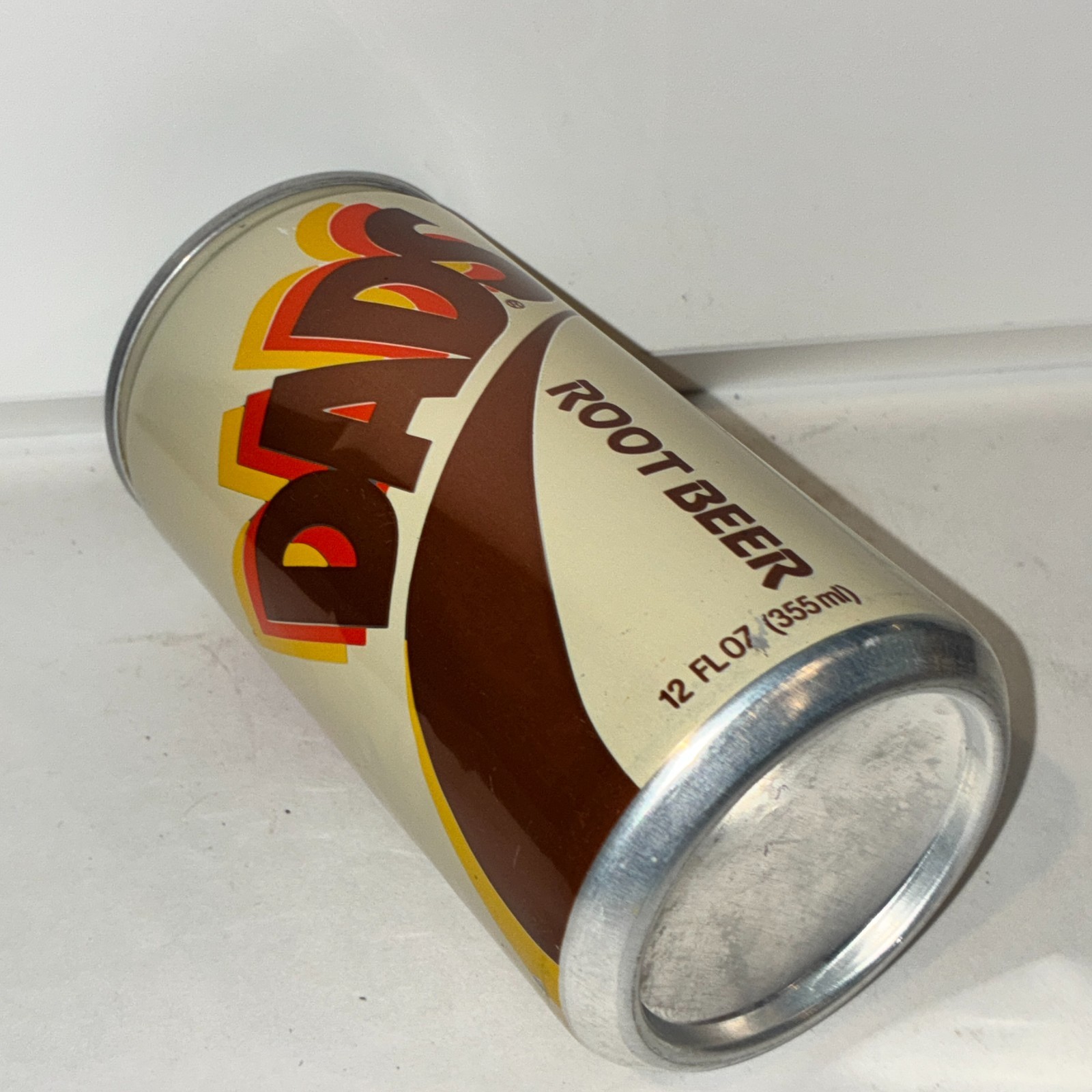 1970's Dads root beer soda can, aluminum