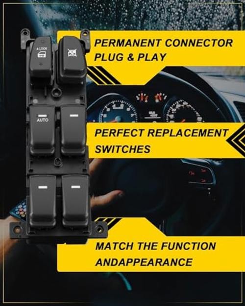 Upgraded Window Switch Driver Side for:-Hyundai Sonata 2009 2010 Power Master