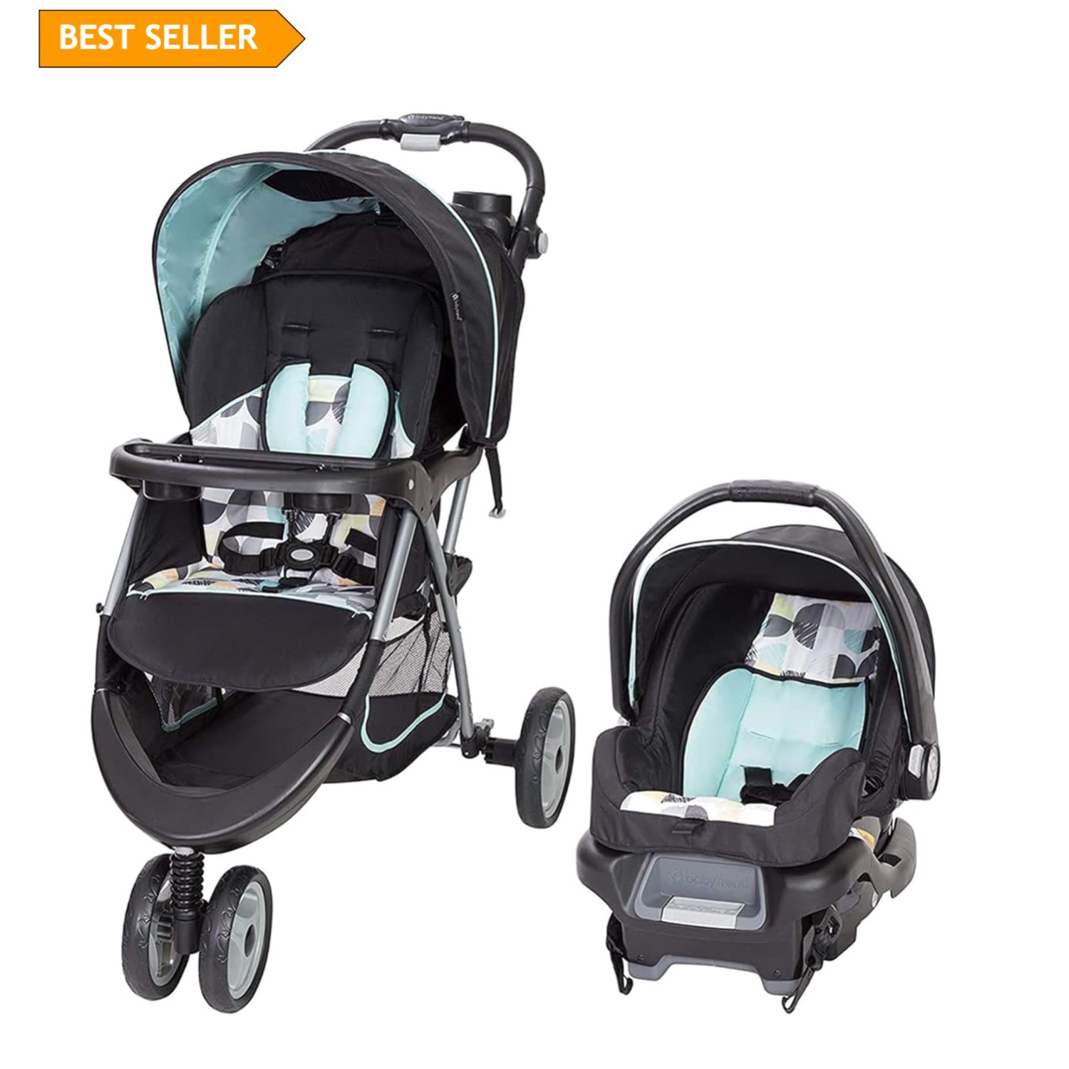 Doodle Dots EZ Ride 35 Travel System: Compact Stroller and Infant Car Seat Duo
