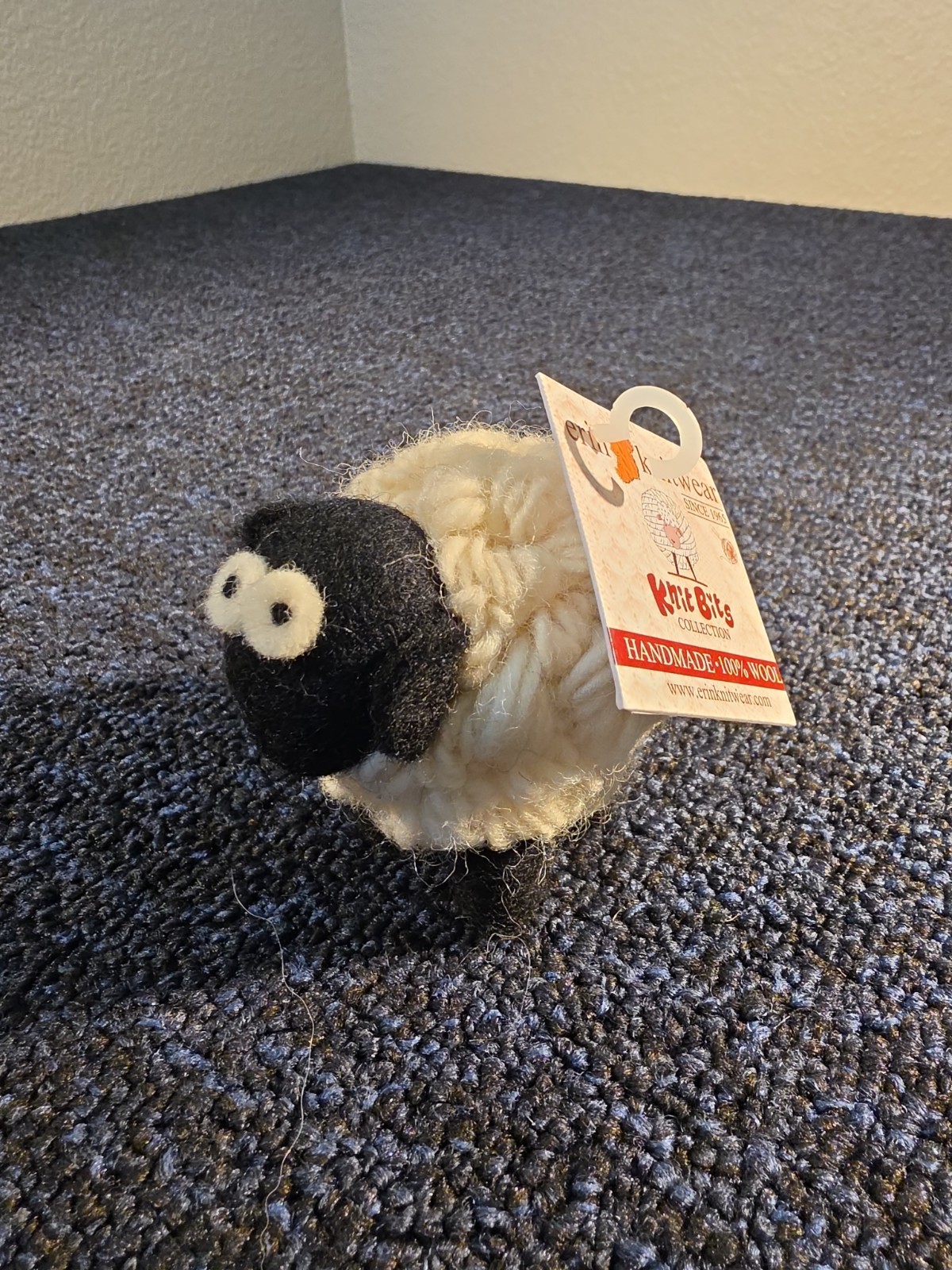 NEW Erin Knitwear Knit Bits 100% Wool Standing Mountain Sheep Plush Handmade NWT