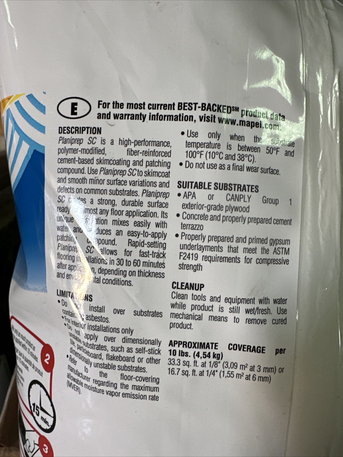 MAPEI PLANIPREP SC 10LB BAG HIGH-PERFORMANCE SKIMCOATING COMPOUND