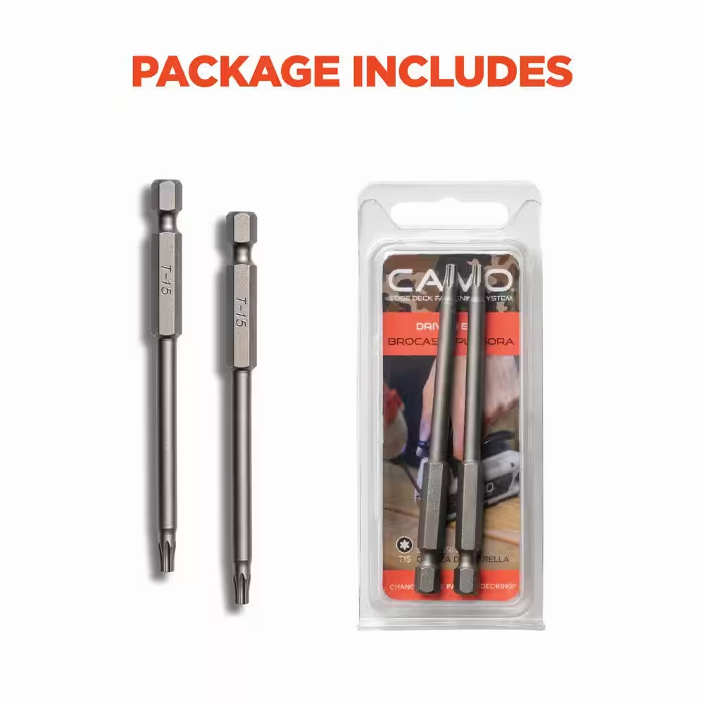 3 in. T15 Star Drive Steel Driver Bits (2-Pack)