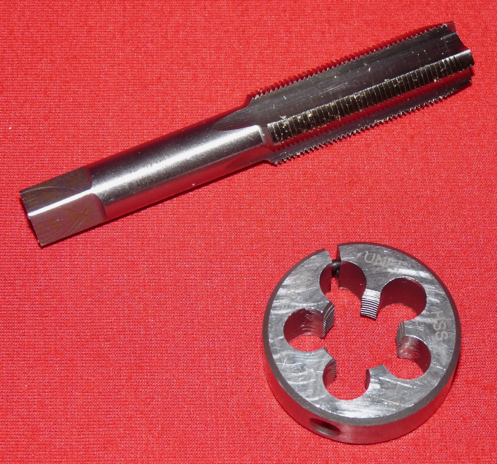 5/8-24 HSS Plug Tap & Die 1.5" OD Round Adjustable Split Gunsmithing COMBO