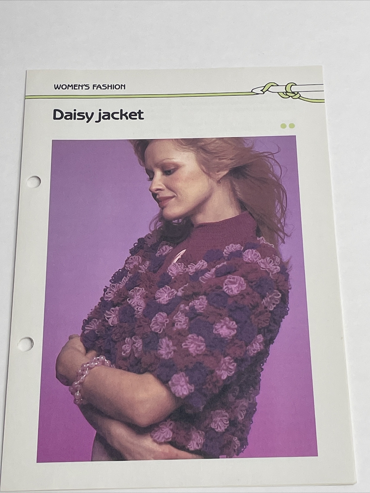 Marshall Cavendish Womens Daisy Jacket Sweater  Crochet Pattern