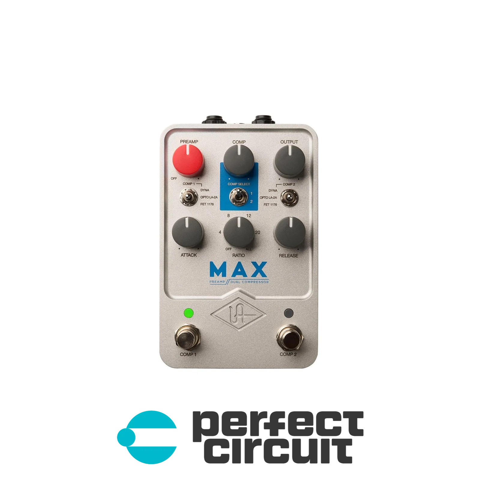 Universal Audio Max Preamp + Dual Compressor Pedal EFFECTS DEMO PERFECT CIRCUIT