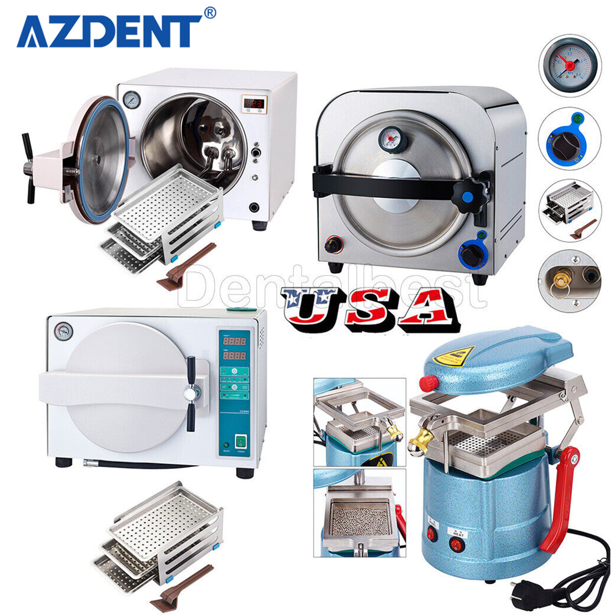 Dental Autoclave Steam Sterilizer Medical Sterilization / Vacuum Forming Machine