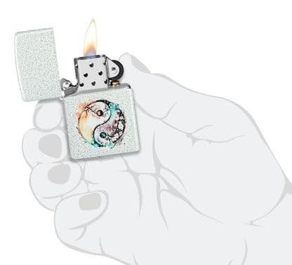 Zippo Lighter - Customized Engraved Message Watercolor Yin Yang Design 46249