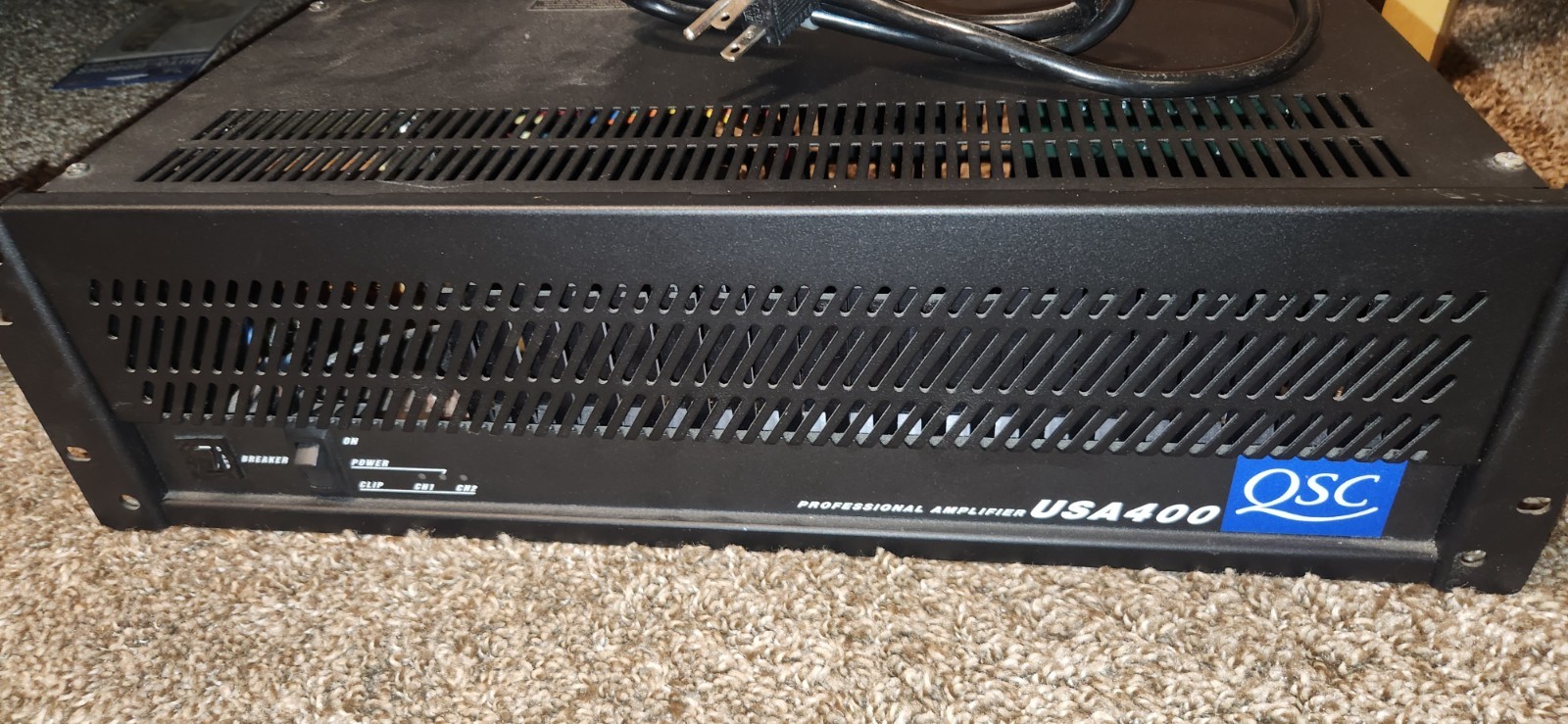 QSC USA 400 2-Channel Professional Power Amplifier USA400 #69