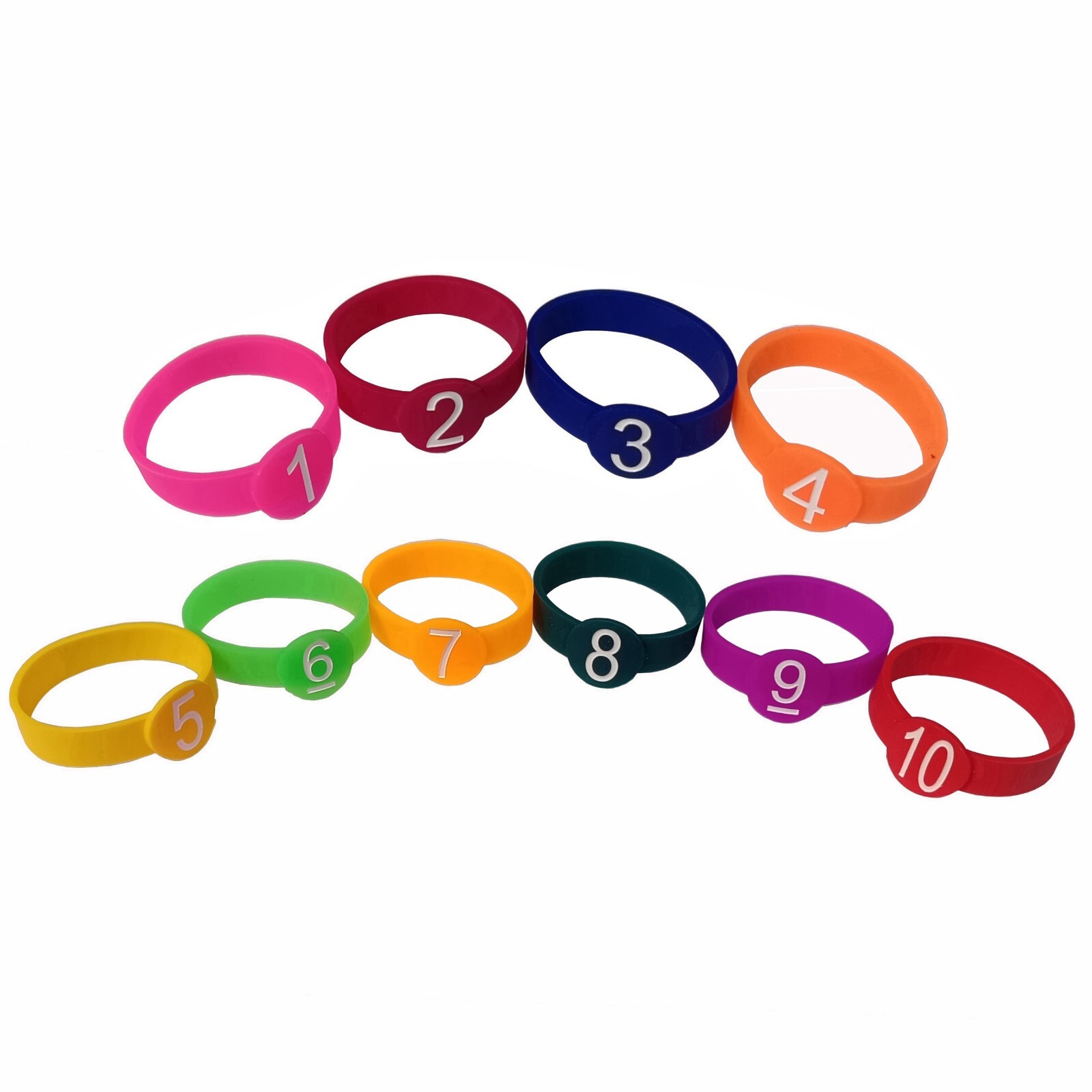 10 Pack Silicone Colored Identification ID Ring Cap for Sennheiser Bodypacks