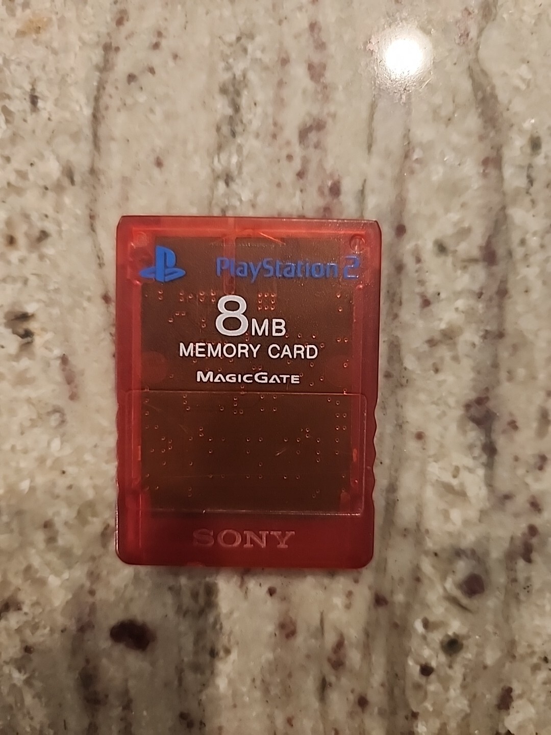 Sony Playstation 2 PS2 Official OEM MagicGate Red 8mb Memory Card