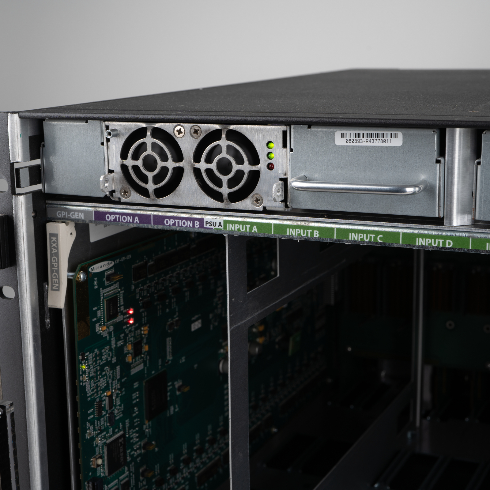 KXA-FR7 Kaleido-X Chassis w/ 2 PSUs & KXA-GPI-GEN Board by Miranda