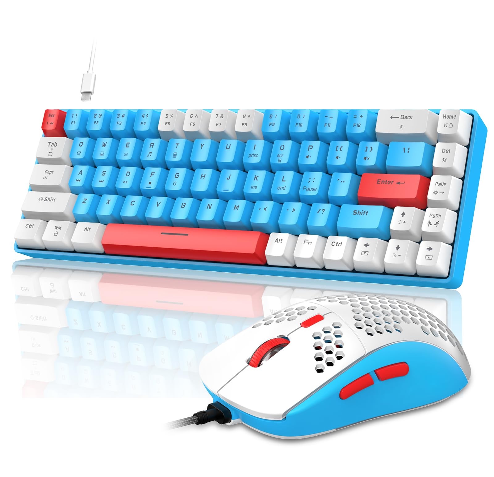 Lexonelec 60 Rgb Gaming Keyboard And Mouse Combowired Mechanical Keyboard68