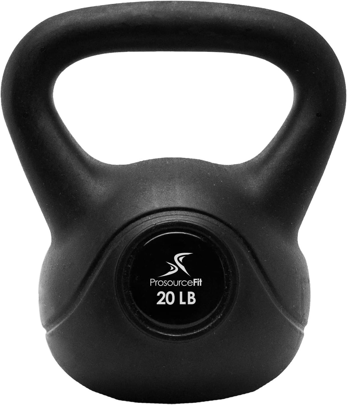 Portable 20 lb Vinyl Kettlebell with Extra-Large Handle for Ergonomic Grip