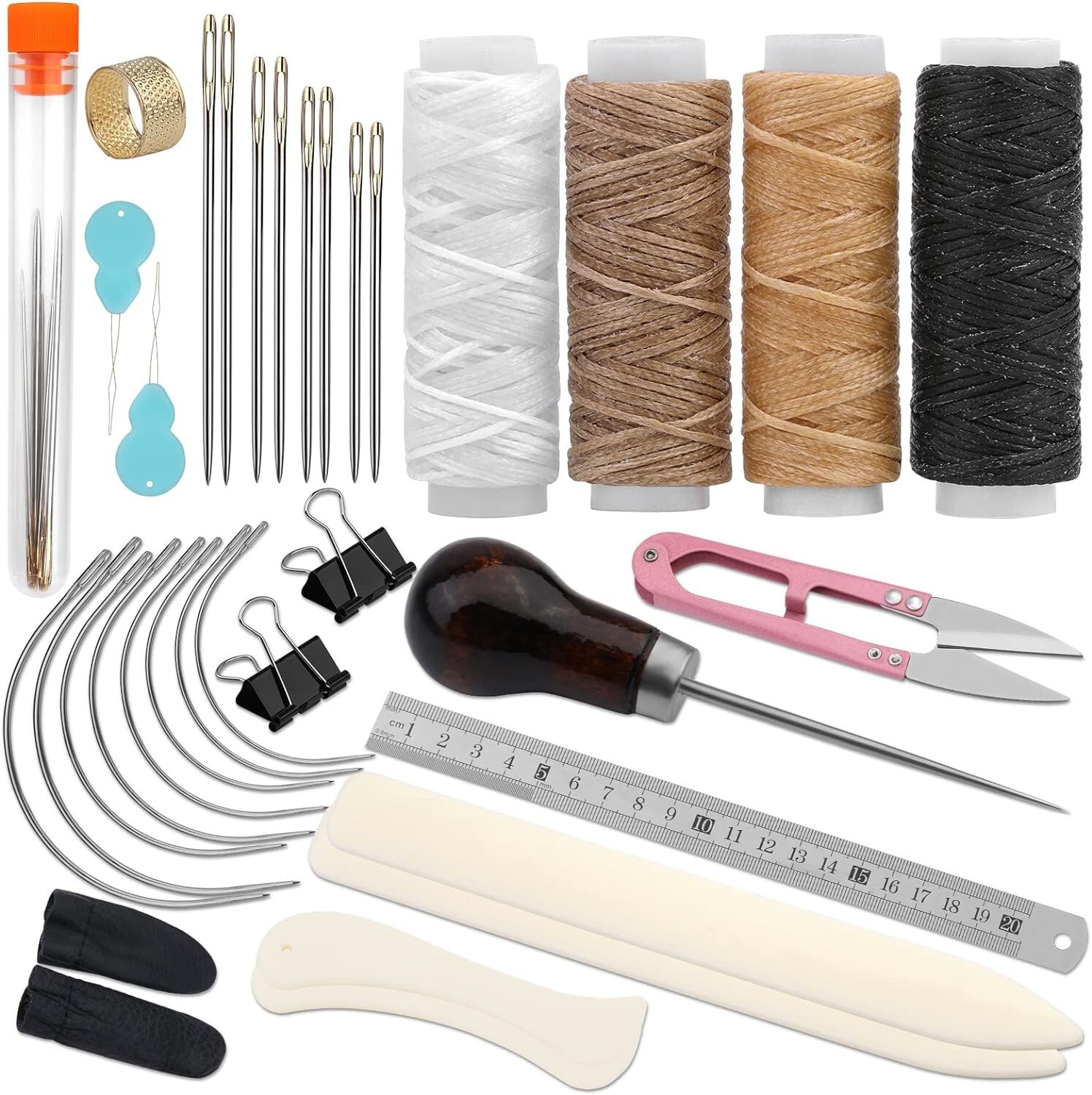 33 Pcs Bookbinding Kits 4 Pcs Bone Folder Paper Creaser Paper Folding Tool Book