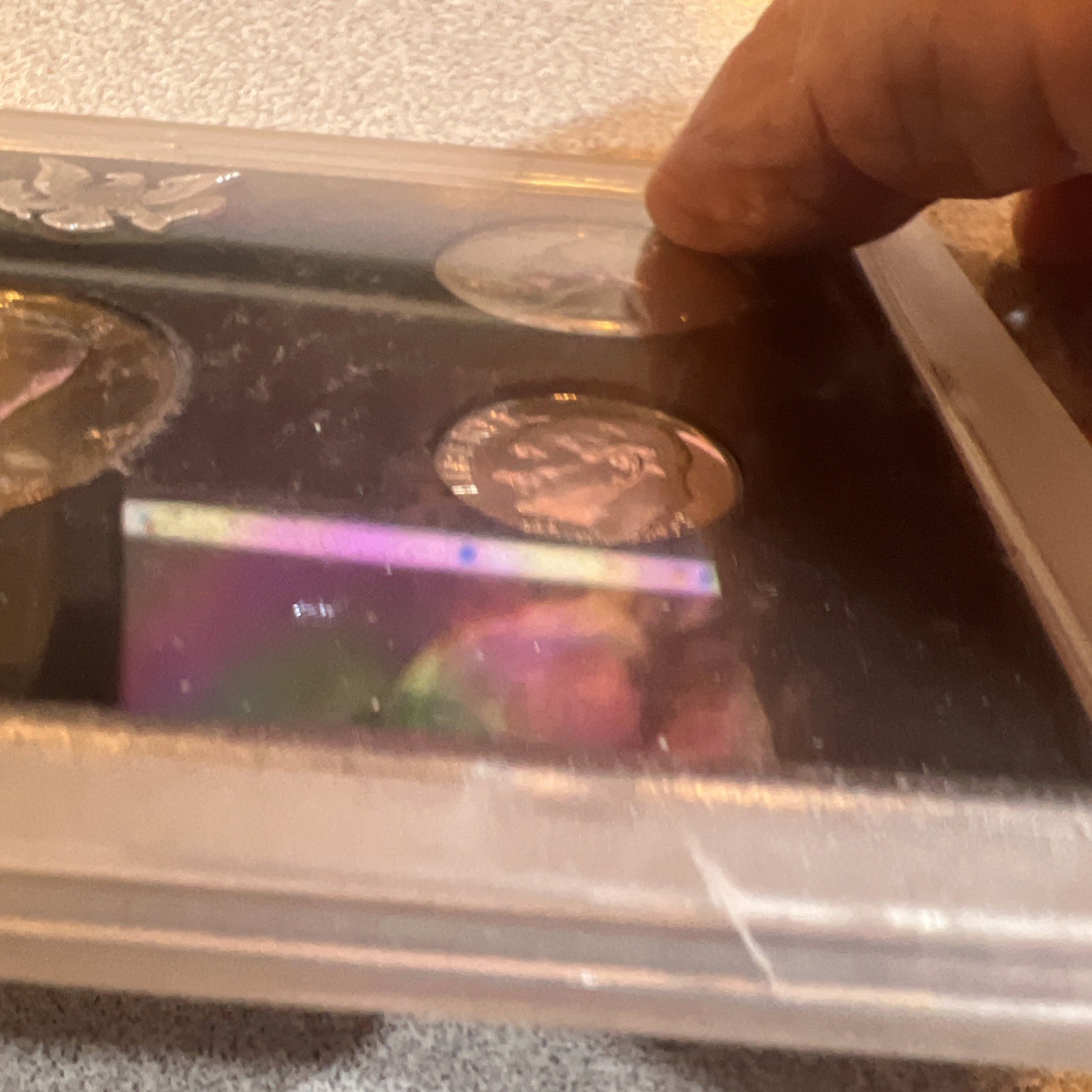 1972-S Clad Proof Set 5 Coins Crack Lens
