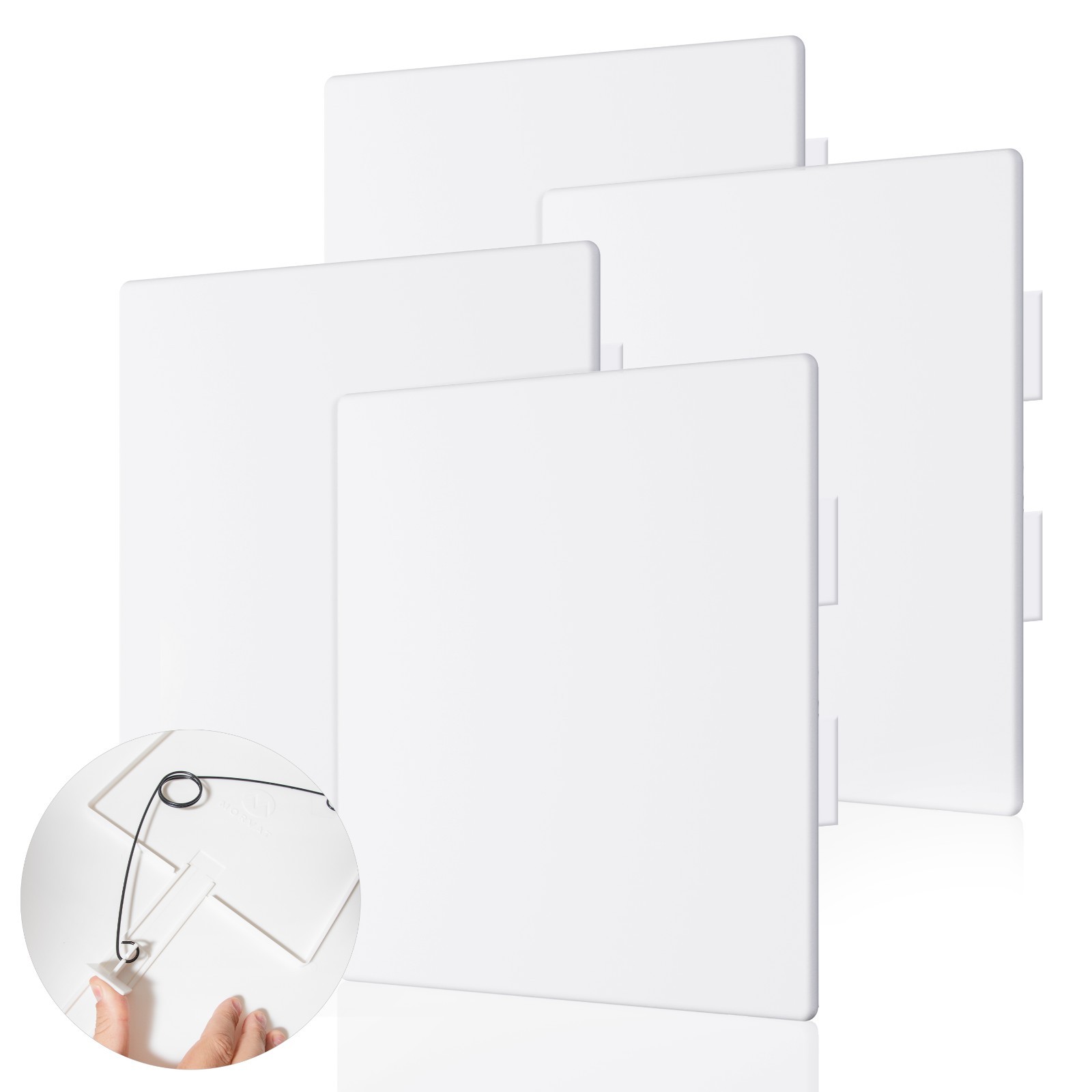 Morvat 12x12 Adjustable Spring Access Panel for Drywall & Ceiling, 4 Pack