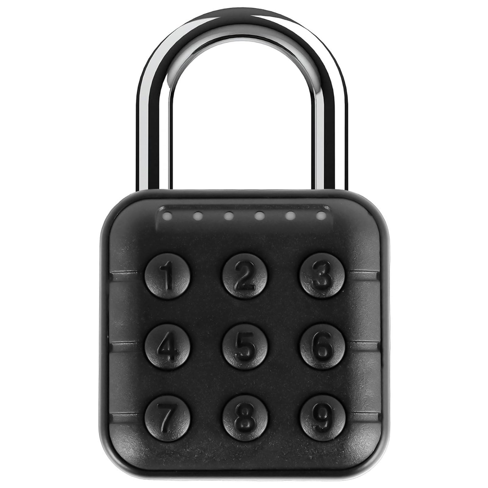 Combination Lock, 6 Digit Password Locker Lock Aluminum Alloy Code Black