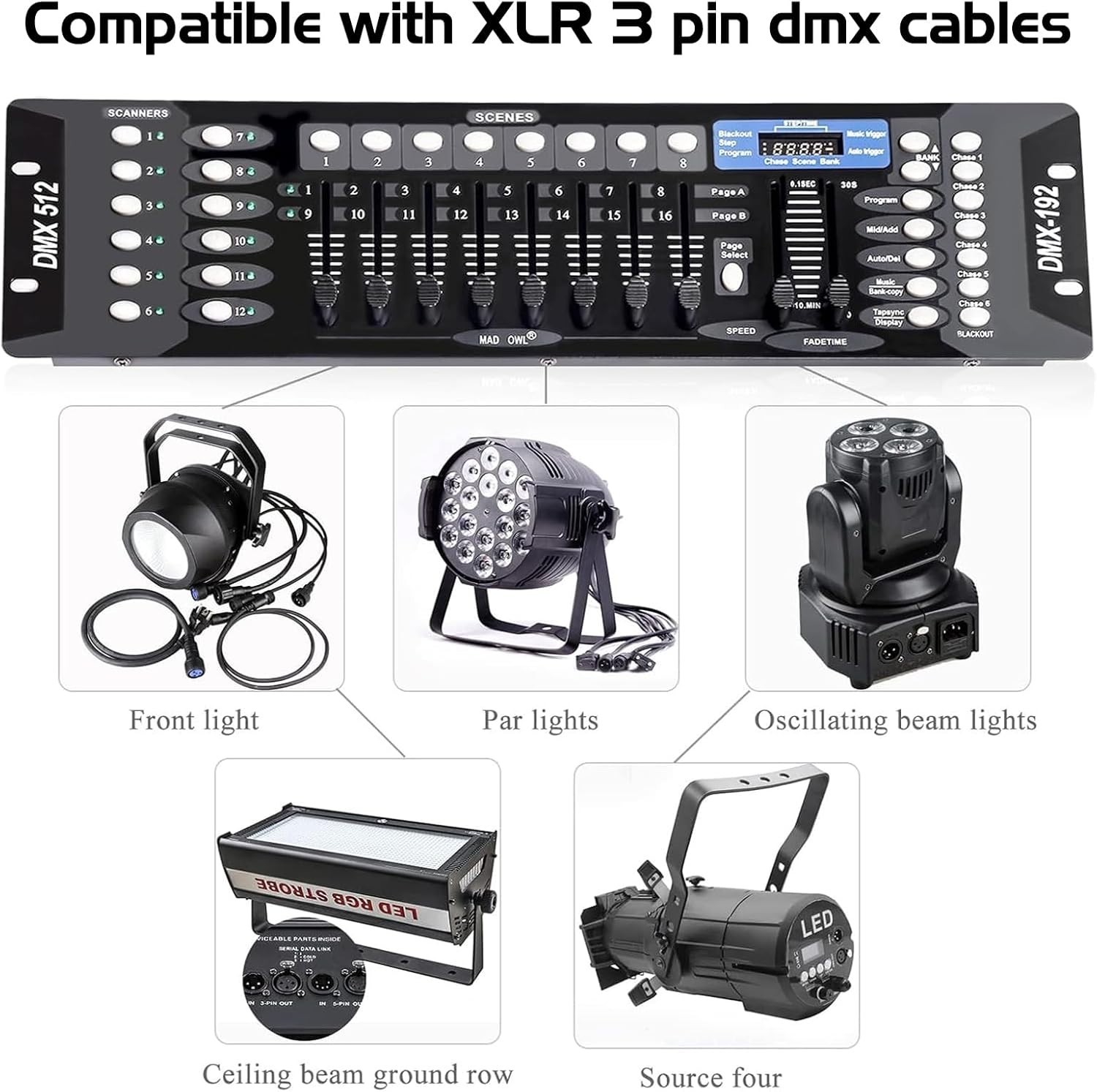 DMX-512 Lighting Controller with 12 Channels