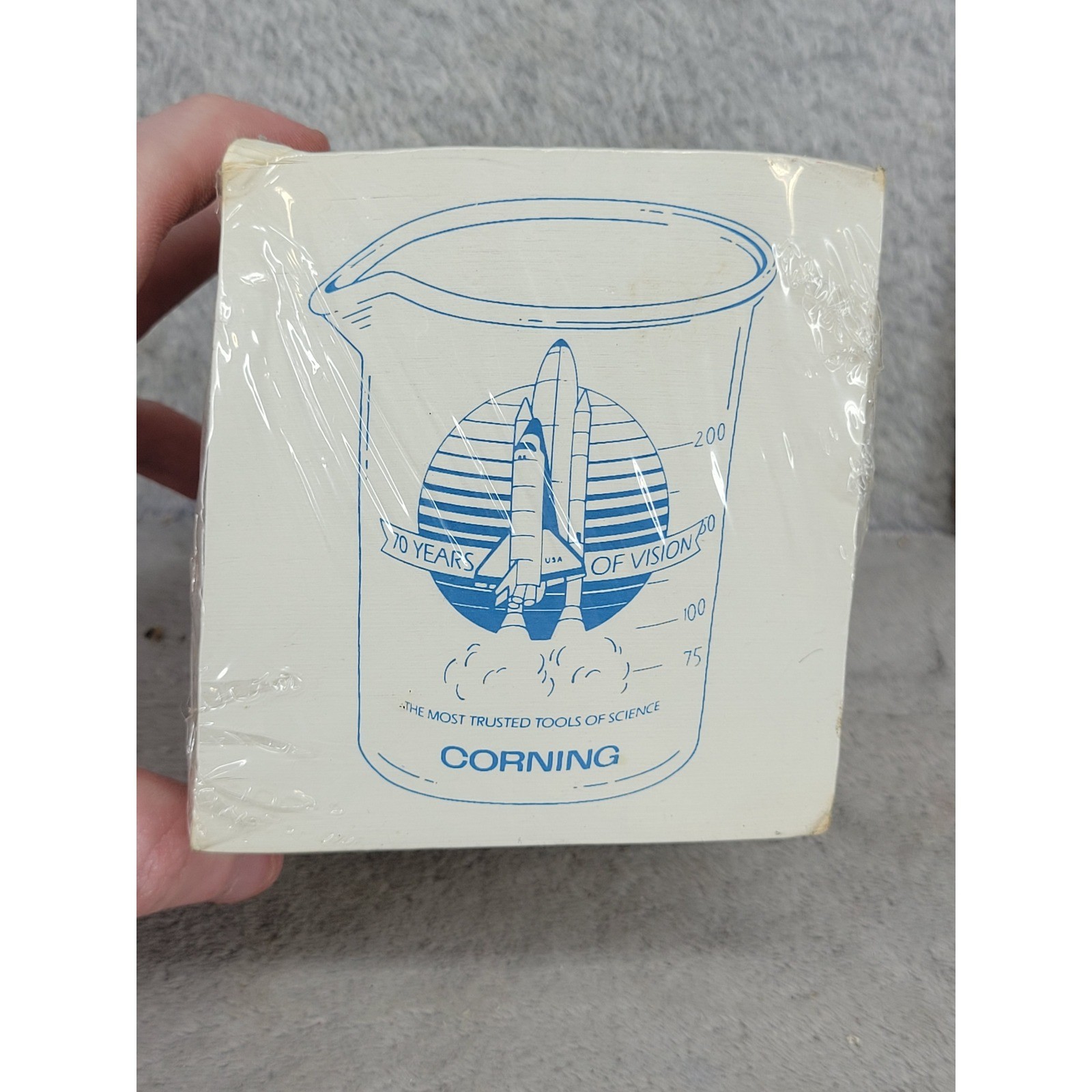 Vintage Corning Space Shuttle 70 Years of Vision Note Cube Sealed Memo Pad USA