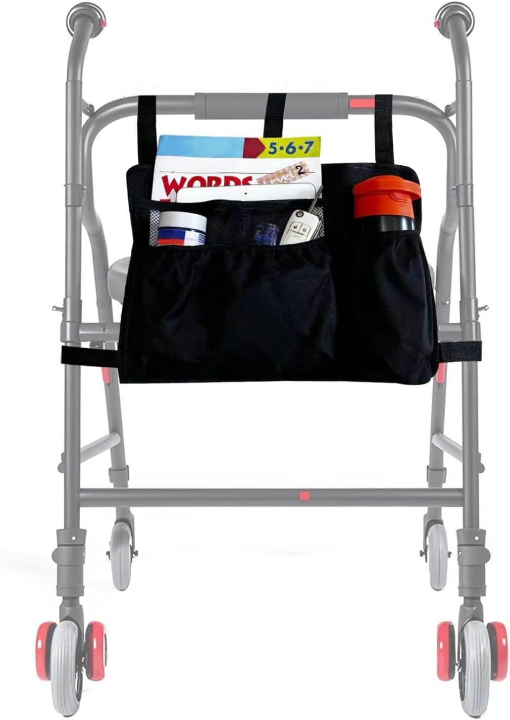 Daorfaa Walker Bag Basket with Cup Holder & Water-Resistant Storage – Adjustable