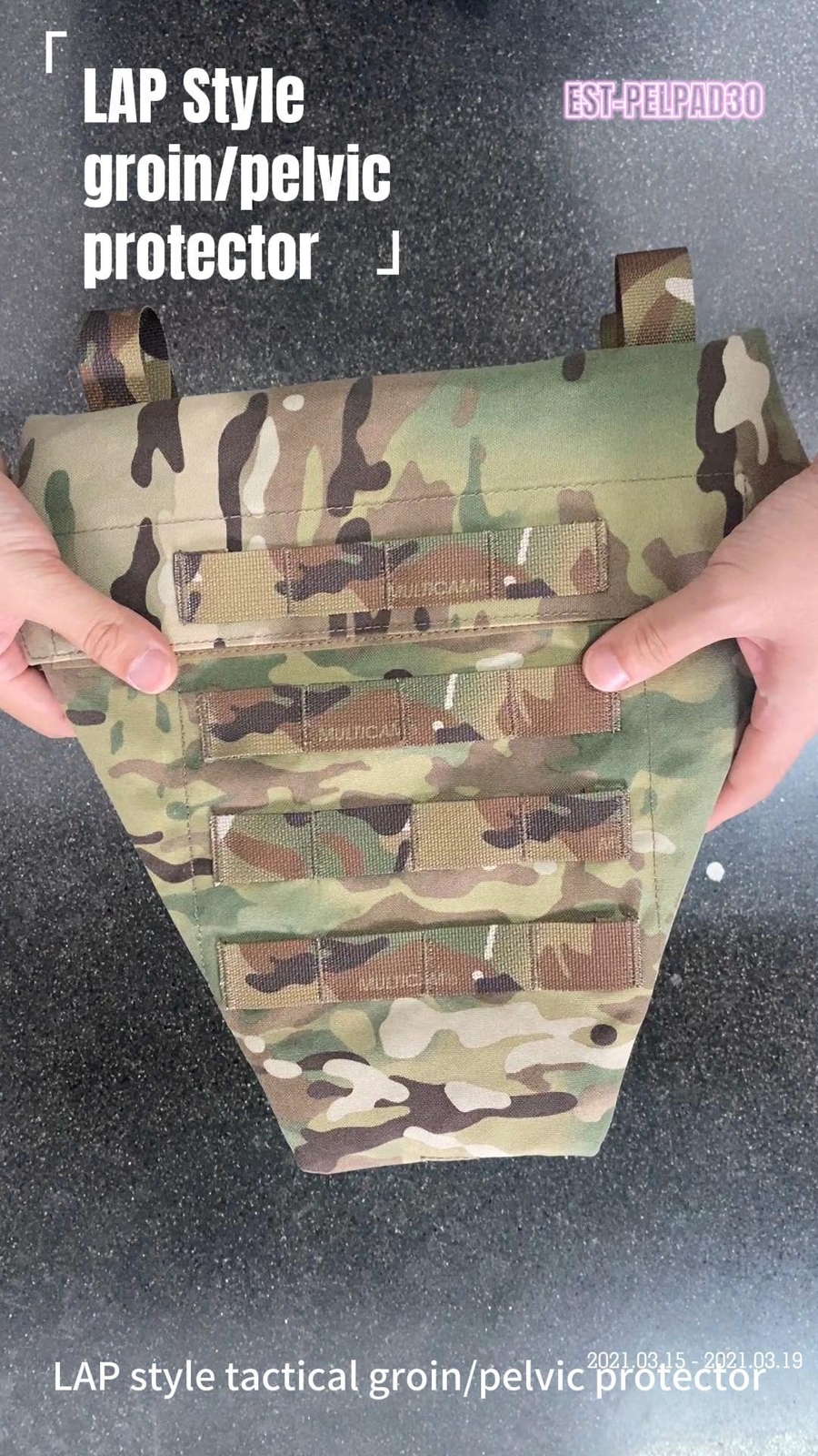 Tactical Vest Lap style groin/pelvic Protector Molle Jockstrap Baffle Panel
