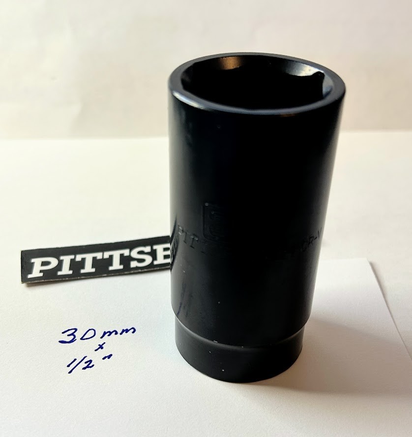 Pittsburgh  30 mm x 1/2"   Deep Impact Socket - 6 Pt - Free USA Shipping