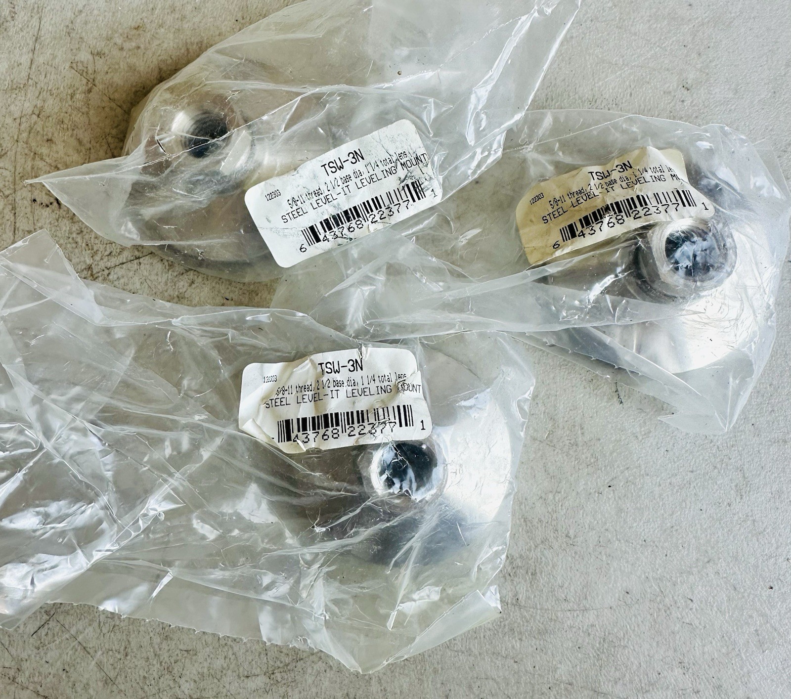 Lot Of 3! S&W Manufacturing Steel Level-it  Swivel Leveling Mount- TSW-3N