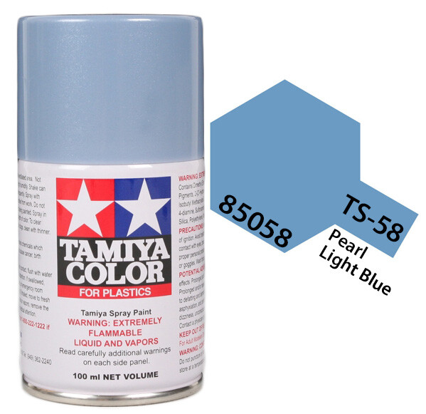 Tamiya 85058 TS-58 Pearl Light Blue Lacquer Spray Paint 100ml - US