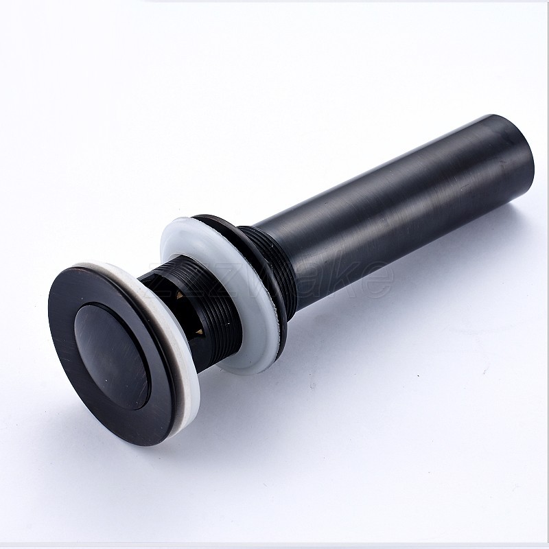 Black Oil Rubbed Bronze Pop Up Drain Faucet Vessel Sink Drain With Overflow