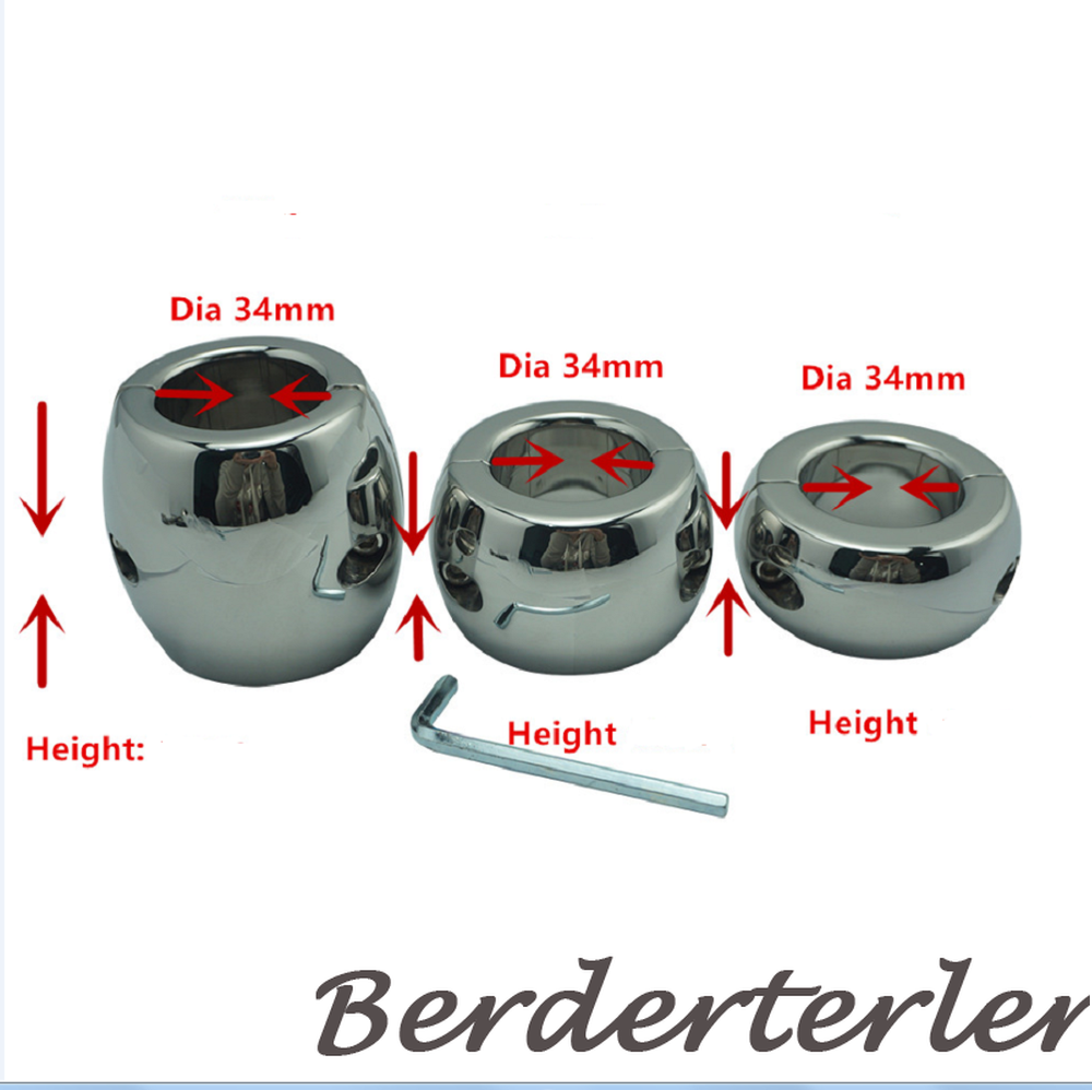 Magnetic Ball Stretcher Scrotum Penis Rings Weight Heavy Duty Stainless Steel