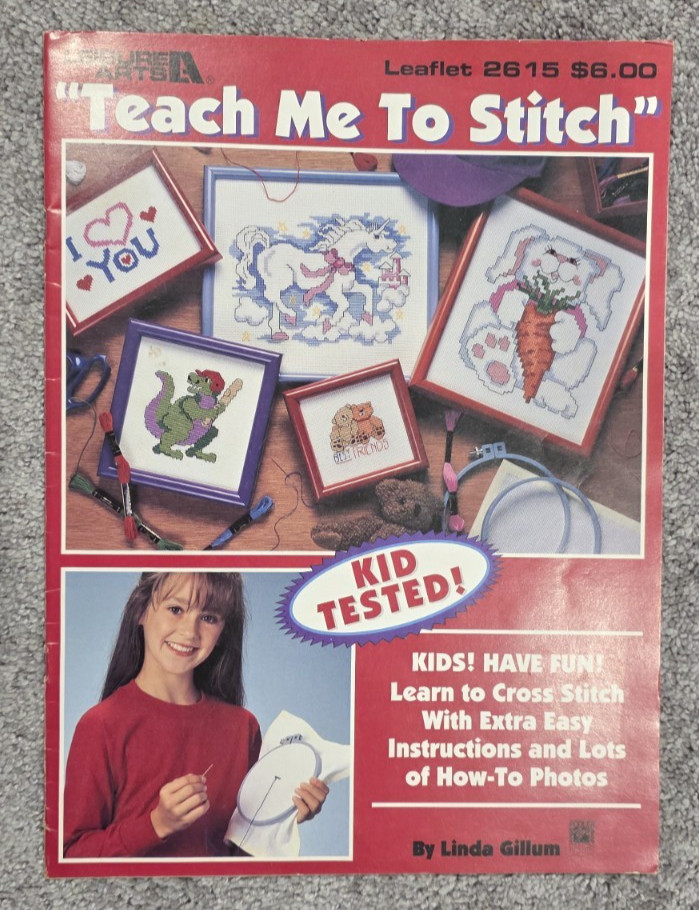 Leisure Arts Counted Cross Stitch  "Teach Me To Stitch" Leaflet by Linda Gillum