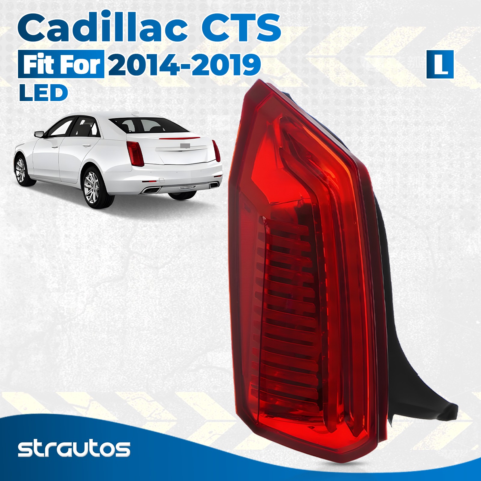 For 2014-2019 Cadillac CTS LED Red Tail Light Brake Lamp Rear Left Driver Side
