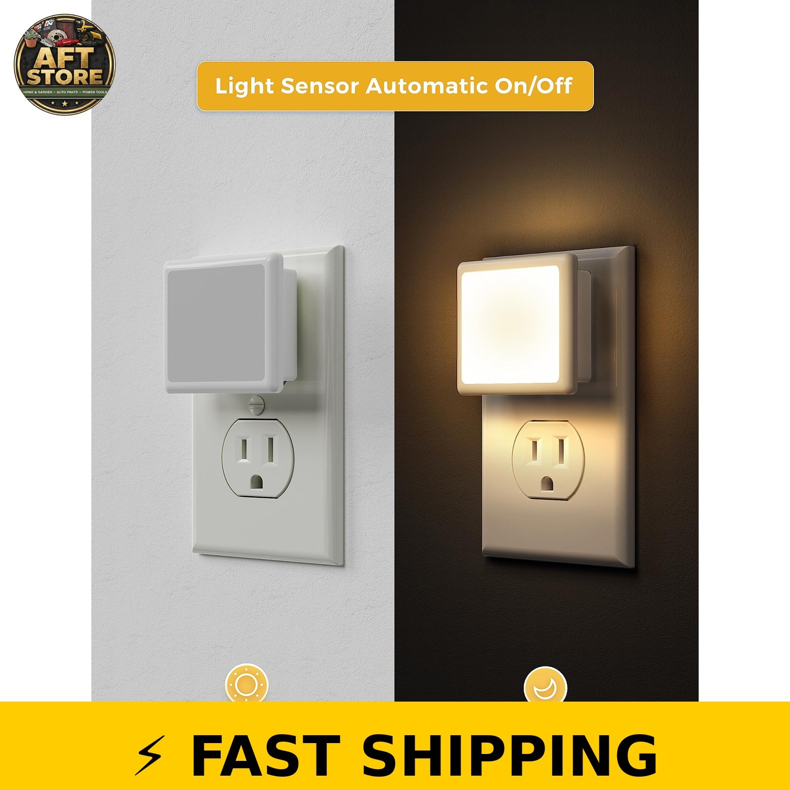 L LOHAS LED Night Lights Plug into Wall 2-Pack, 0.3W