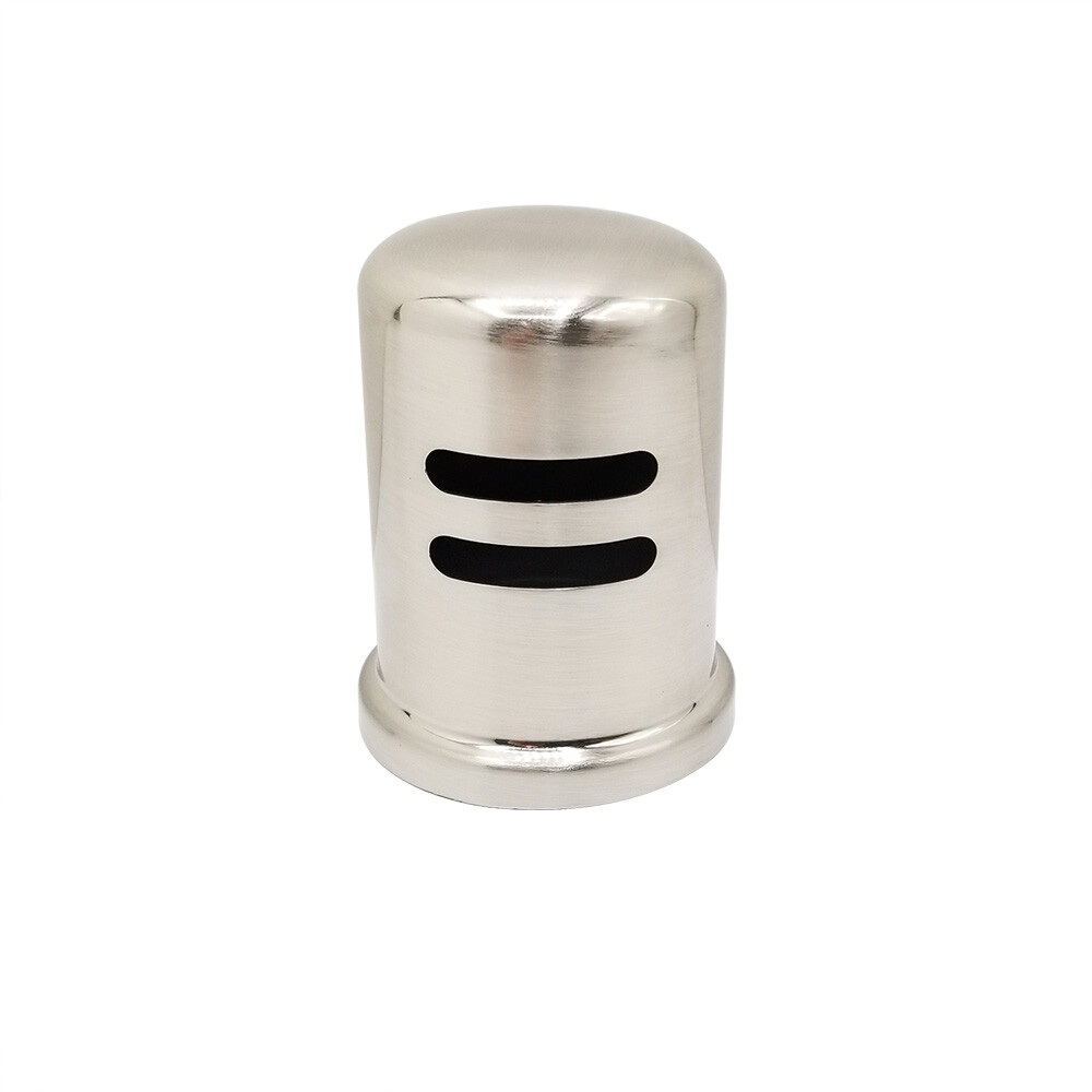 Kitchen Dishwasher Air Gap Cap (Flanged) - Satin Nickel Finish Brass - 4405742